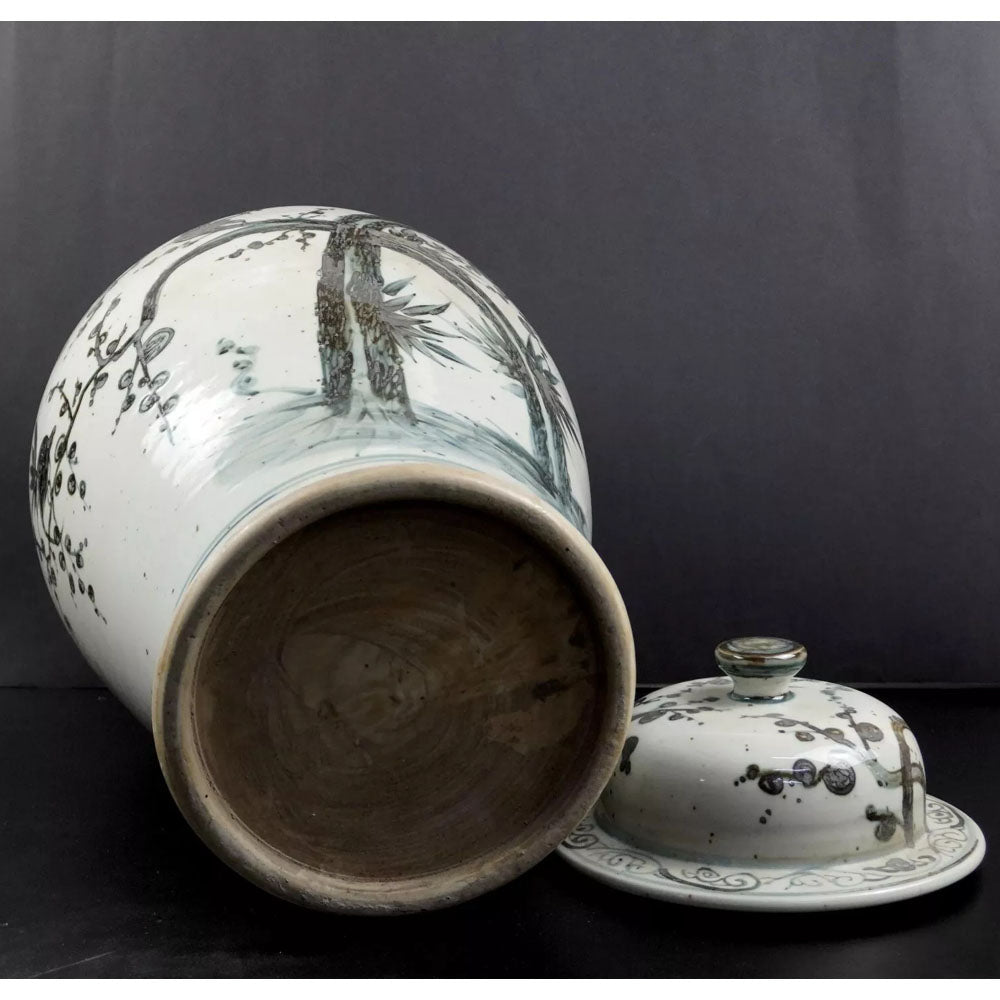 chinesisch Porzellan Vase Deckel mit Blumen Muster