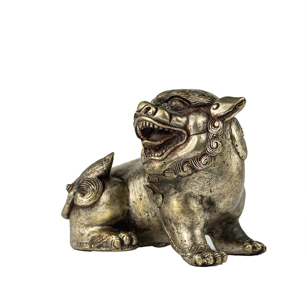 Fu Hund traditionell chinesisch Tempel Löwen Tür Wächter Glücksbringer Messing
