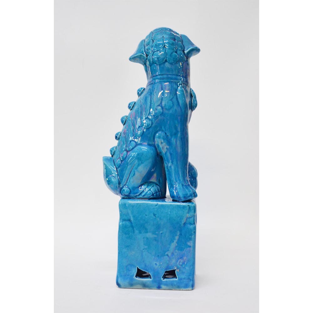 größere Wächterlöwen Dekor Wohnen Figure Skulpturen Statuen Fu Hunde Tempellöwen blau