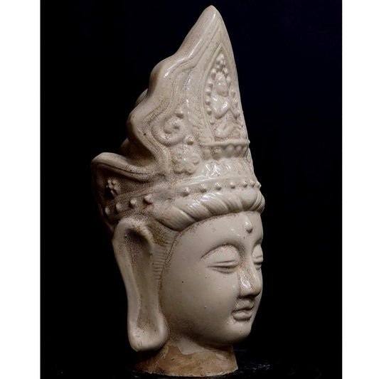 Deko Figur Buddha Statue Buddha Kopf Statue Keramik Home und Garten handgefertigt