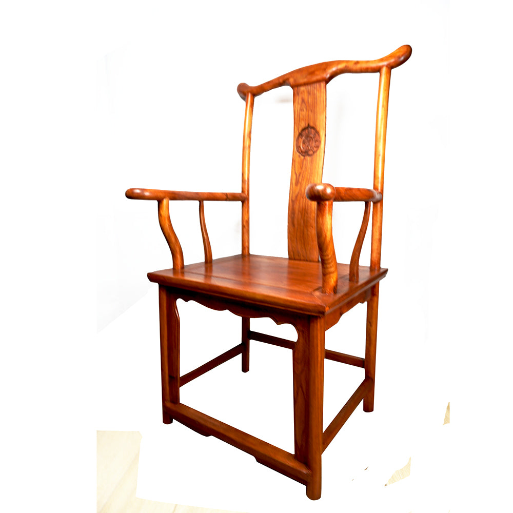 Stuhl chinesisch Beamter Stuhl retro massiv Holz antik Stil mkit Lehnen