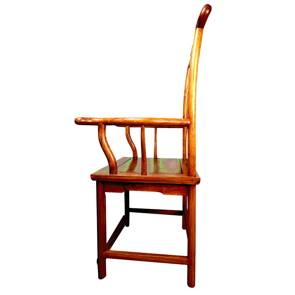 Stuhl chinesisch Beamter Stuhl retro massiv Holz antik Stil mkit Lehnen