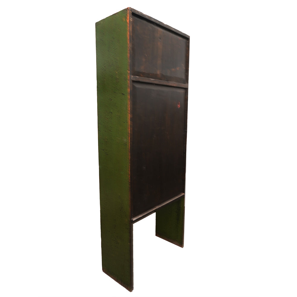 Regal Bücherregal Holz antik Grün Schubladen