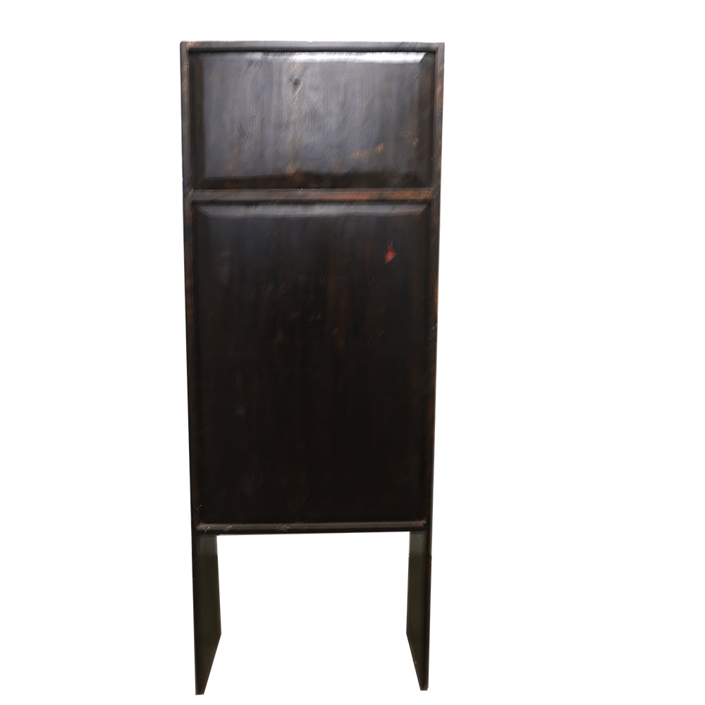 Regal Bücherregal Holz antik Grün Schubladen