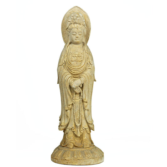 Buddha Figur Guan Yin Kwanyin Avalokiteshvara Bodhisattva Barmherzig Stein