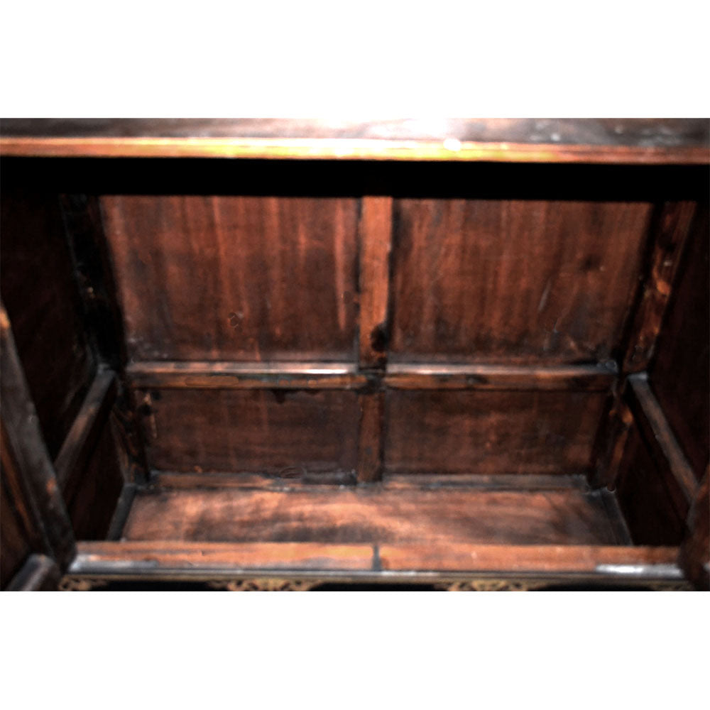antik chinesisch bemalt Kleiderschrank Hochschrank aus Holz handgefertigt schwarz
