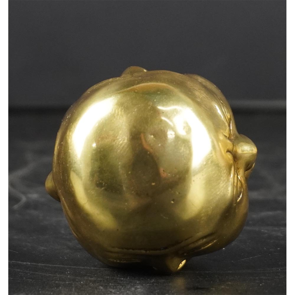 Buddhakopf mit 4 verschiedene Emotionen Gesichtsaudruck Messing handgefertigt S