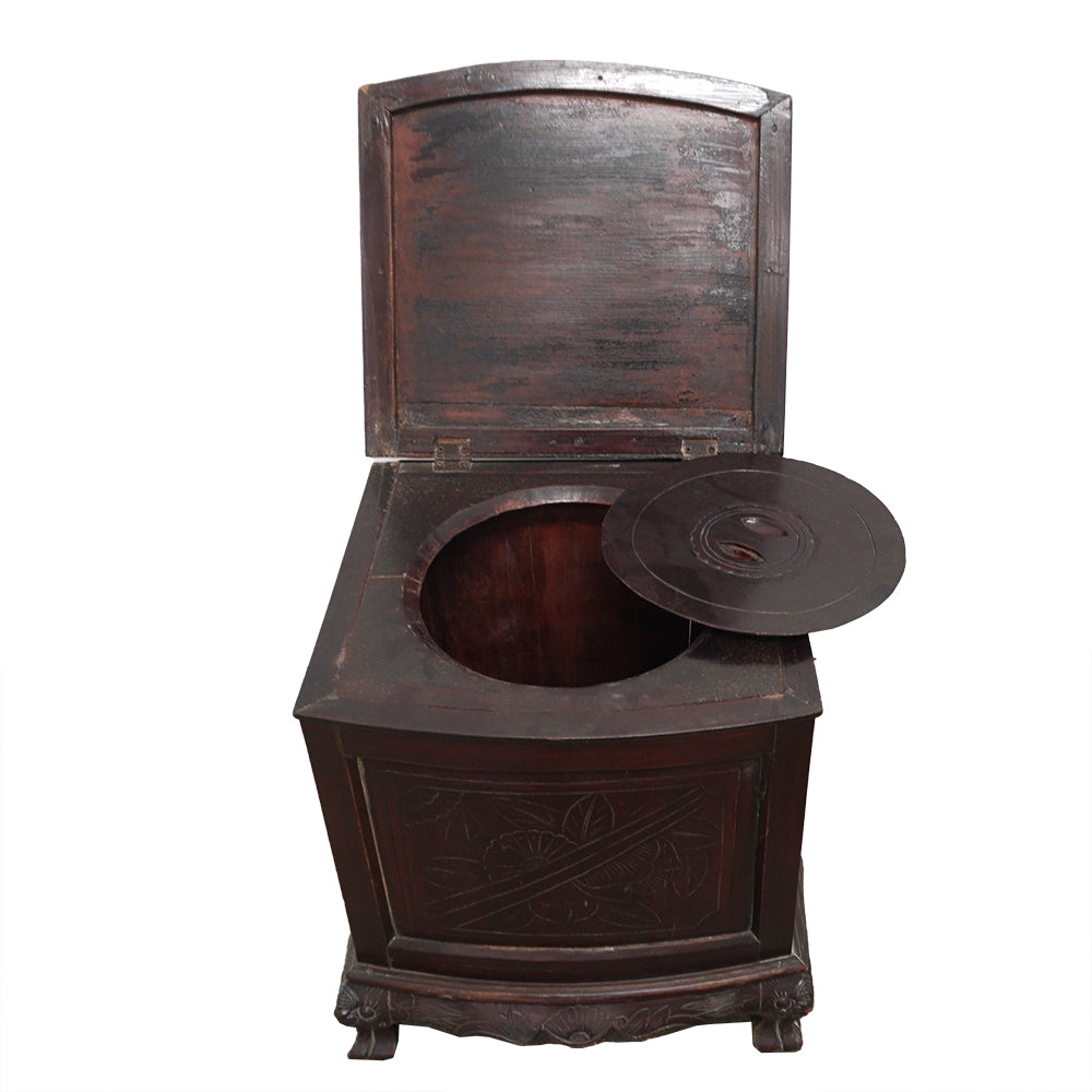 antik chinesische Möbel alt Toilette Truhe Holz