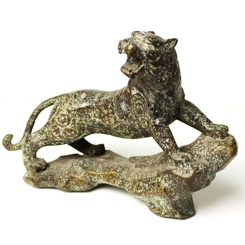 Tiger Skulpturen Tieren Figuren aus Metall Heim Garten Deko Statue