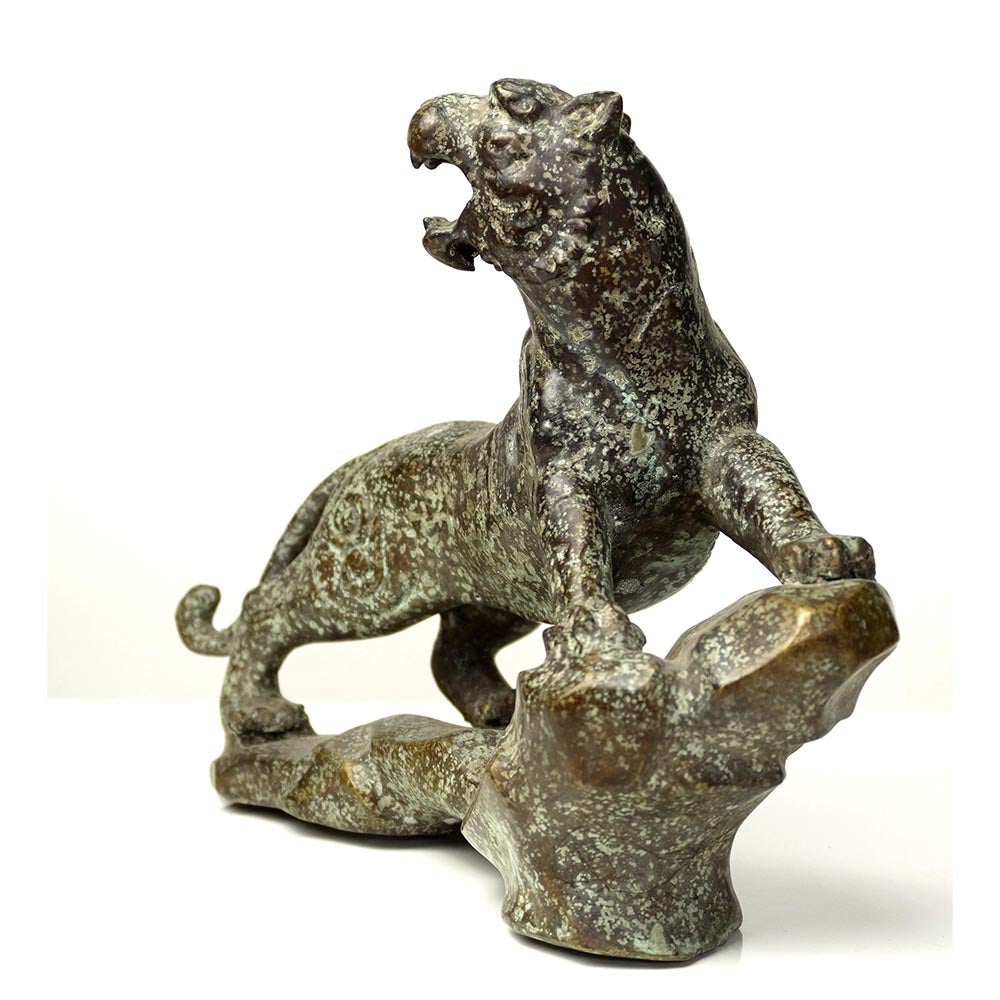 Tiger Skulpturen Tieren Figuren aus Metall Heim Garten Deko Statue