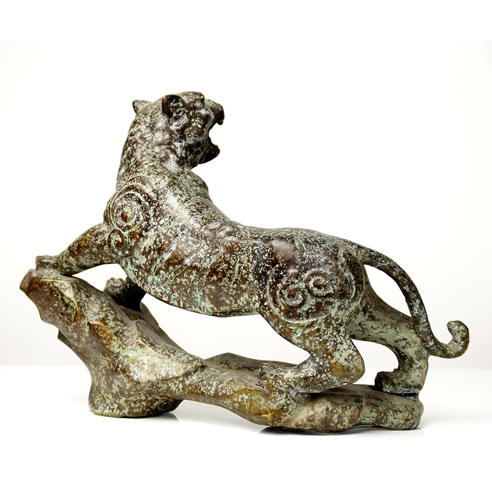 Tiger Skulpturen Tieren Figuren aus Metall Heim Garten Deko Statue