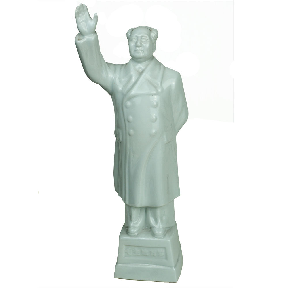 Mao Ze Dong stehend Statue Figur Skulpturen Keramik weiß