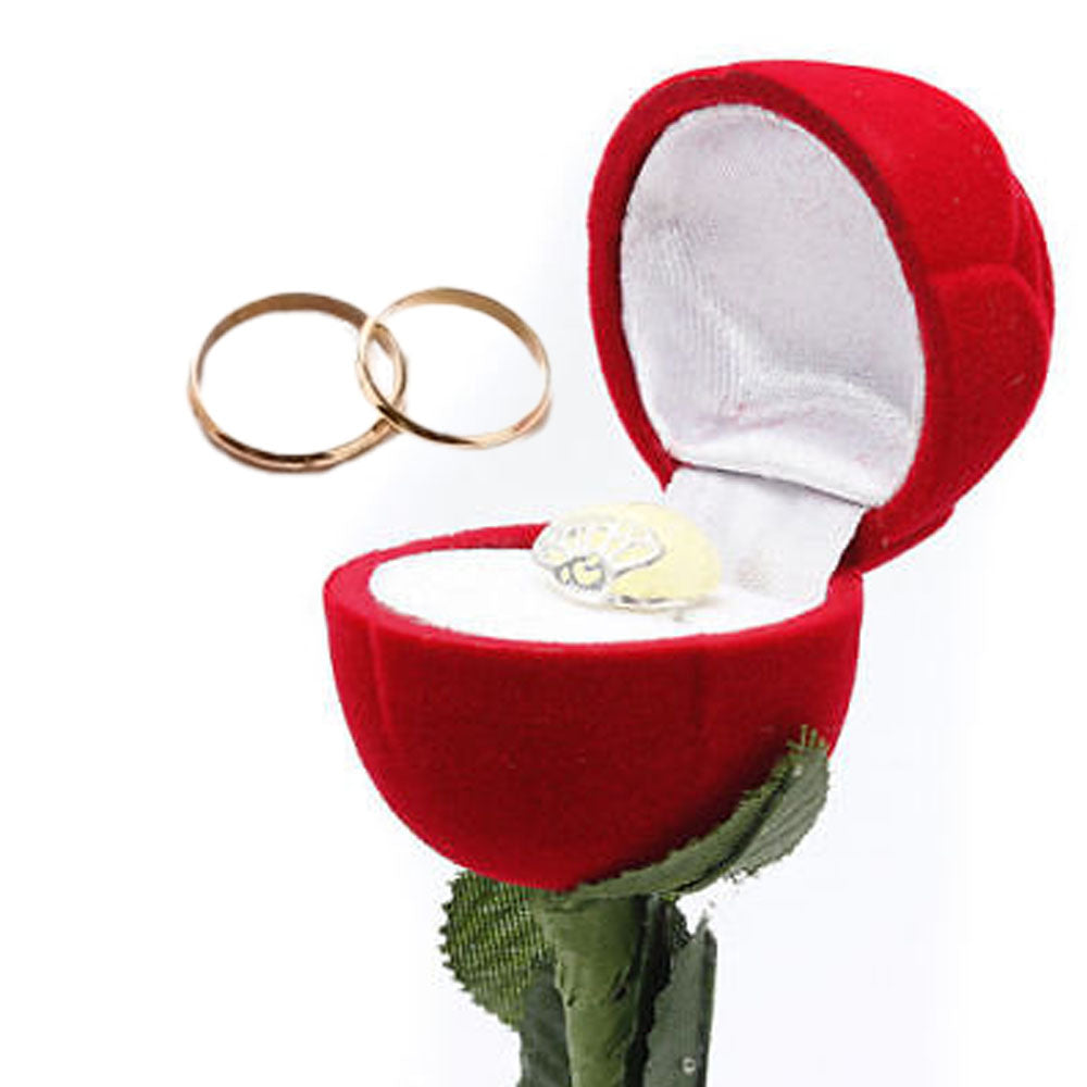 Ringetui Trauring Box Verlobung Hochzeit Ring Rosen Liebe Kästchen