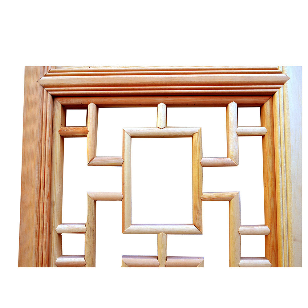 Paravent Raumteiler Holz Wand Deko chinesisch asiatisch Holzpaneel Naturbelassen handgefertigt