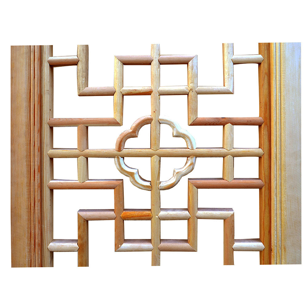 Paravent Raumteiler Holz Wand Deko chinesisch asiatisch Holzpaneel Naturbelassen handgefertigt