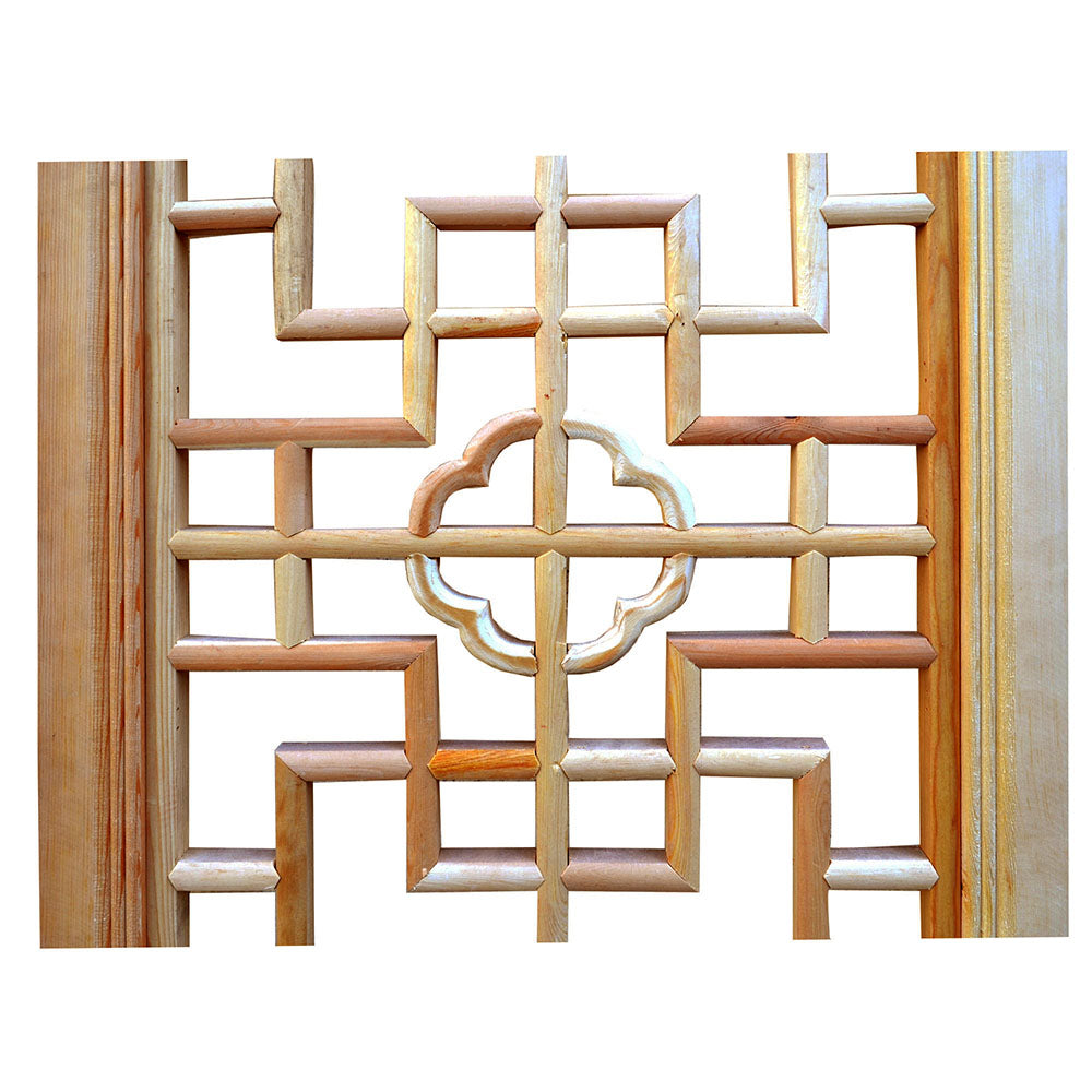 Paravent Raumteiler Holz Wand Deko chinesisch asiatisch Holzpaneel Naturbelassen