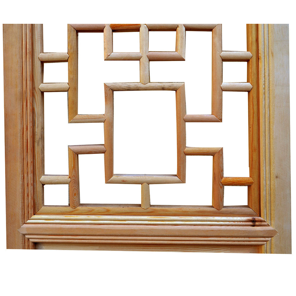 Paravent Raumteiler Holz Wand Deko chinesisch asiatisch Holzpaneel Naturbelassen handgefertigt