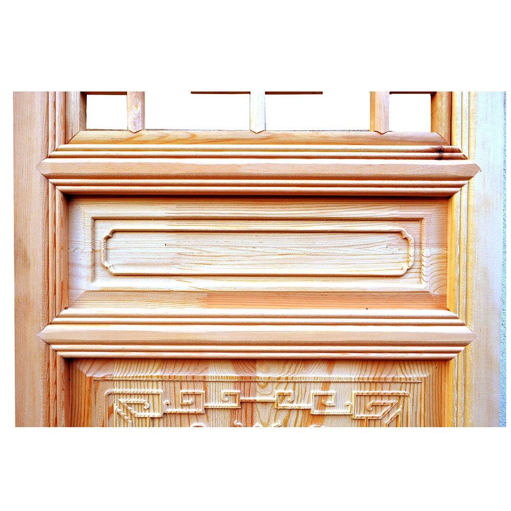 Paravent Raumteiler Holz Wand Deko chinesisch asiatisch Holzpaneel Naturbelassen handgefertigt