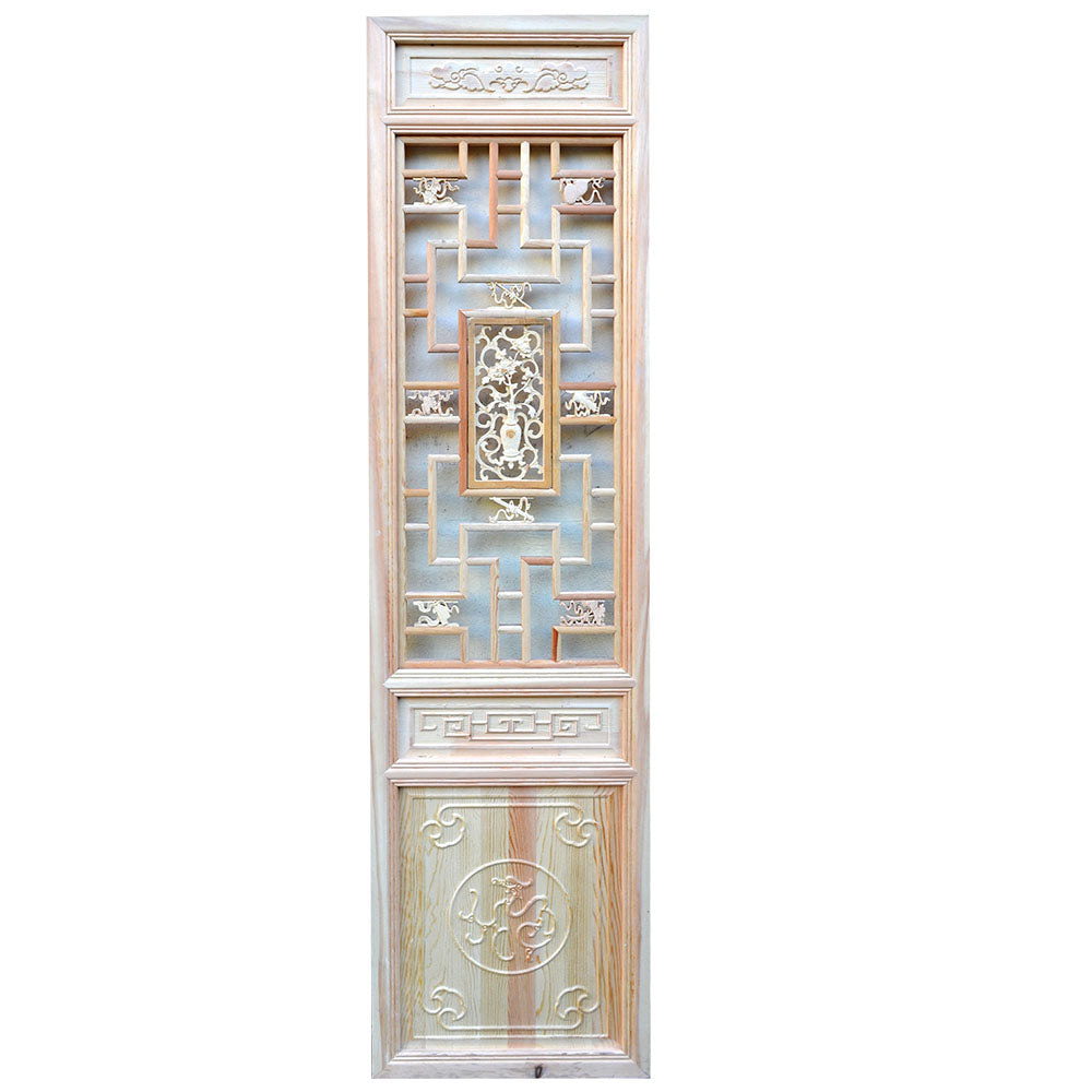 Paravent Raumteiler Holz Wand Deko chinesisch asiatisch Holzpaneel Naturbelassen