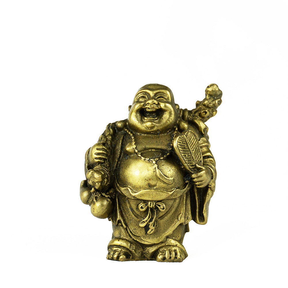 chinesisch Lucky Buddha Messing happy dickbauchig Zufriedenheit Wohlstand lachen
