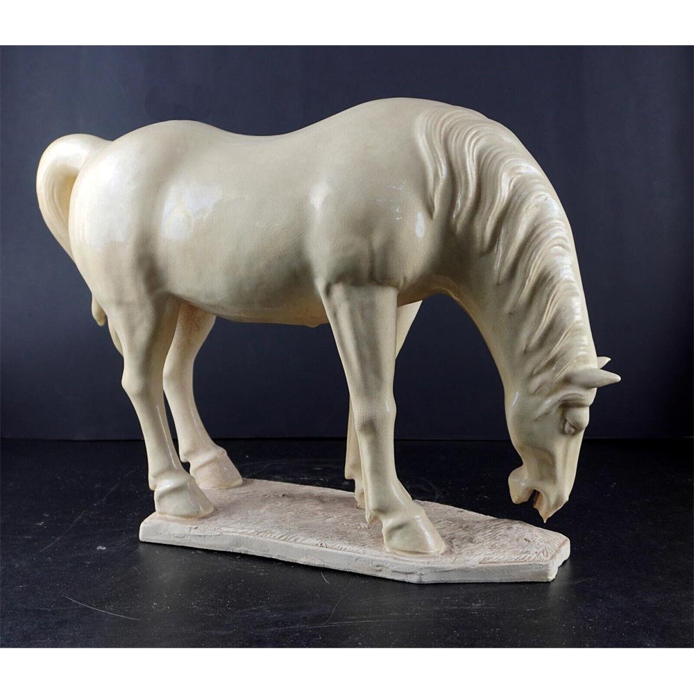 Tang Pferd Figur Terrakotta Pferd Statue Keramik Tiere Deko Skulpturen handgefertigt