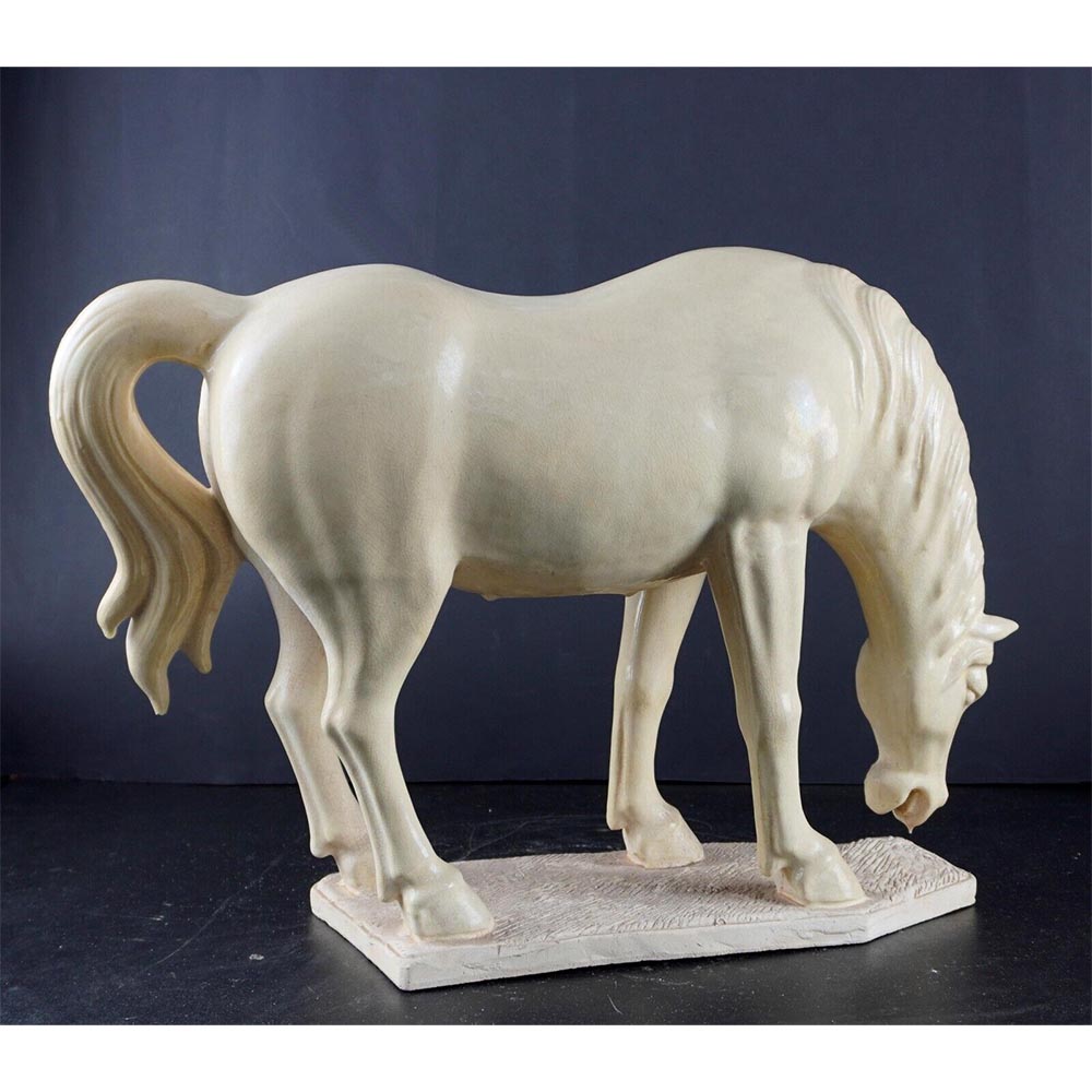 Tang Pferd Figur Terrakotta Pferd Statue Keramik Tiere Deko Skulpturen handgefertigt