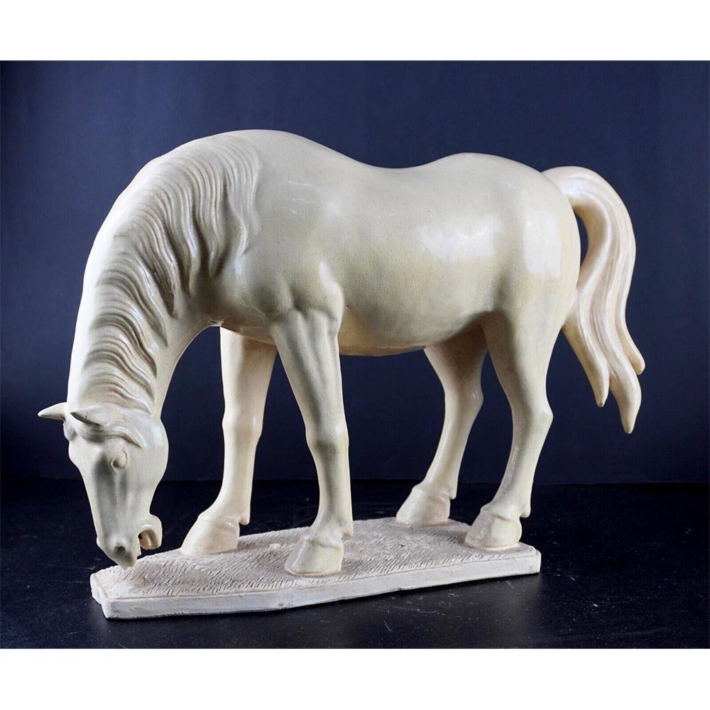 Tang Pferd Figur Terrakotta Pferd Statue Keramik Tiere Deko Skulpturen handgefertigt