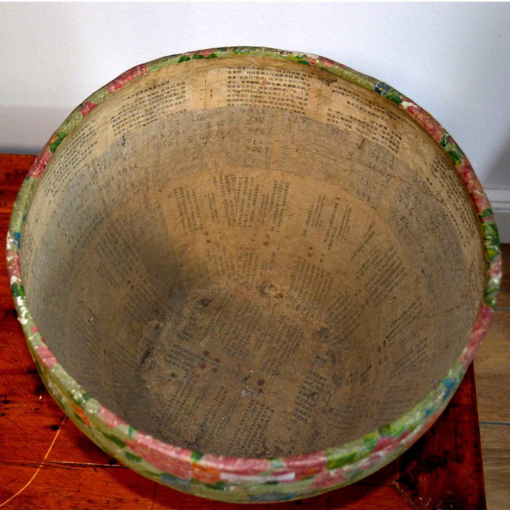 traditionell chinesische Aufbewahrung Korb Schale aus Papier antik Nr.14