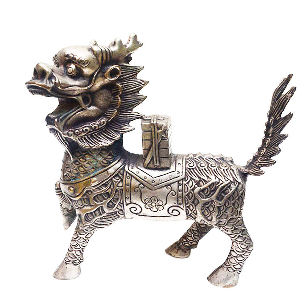 Qilin chinesische Märchen Tiere Kultur Glück bringer Reichtum Messing Figur