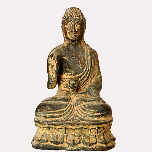 Deko Buddha Figur Shakyamuni aus Bronze