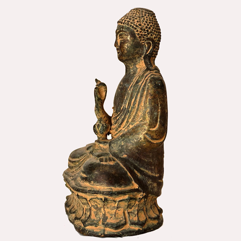 Deko Buddha Figur Shakyamuni aus Bronze