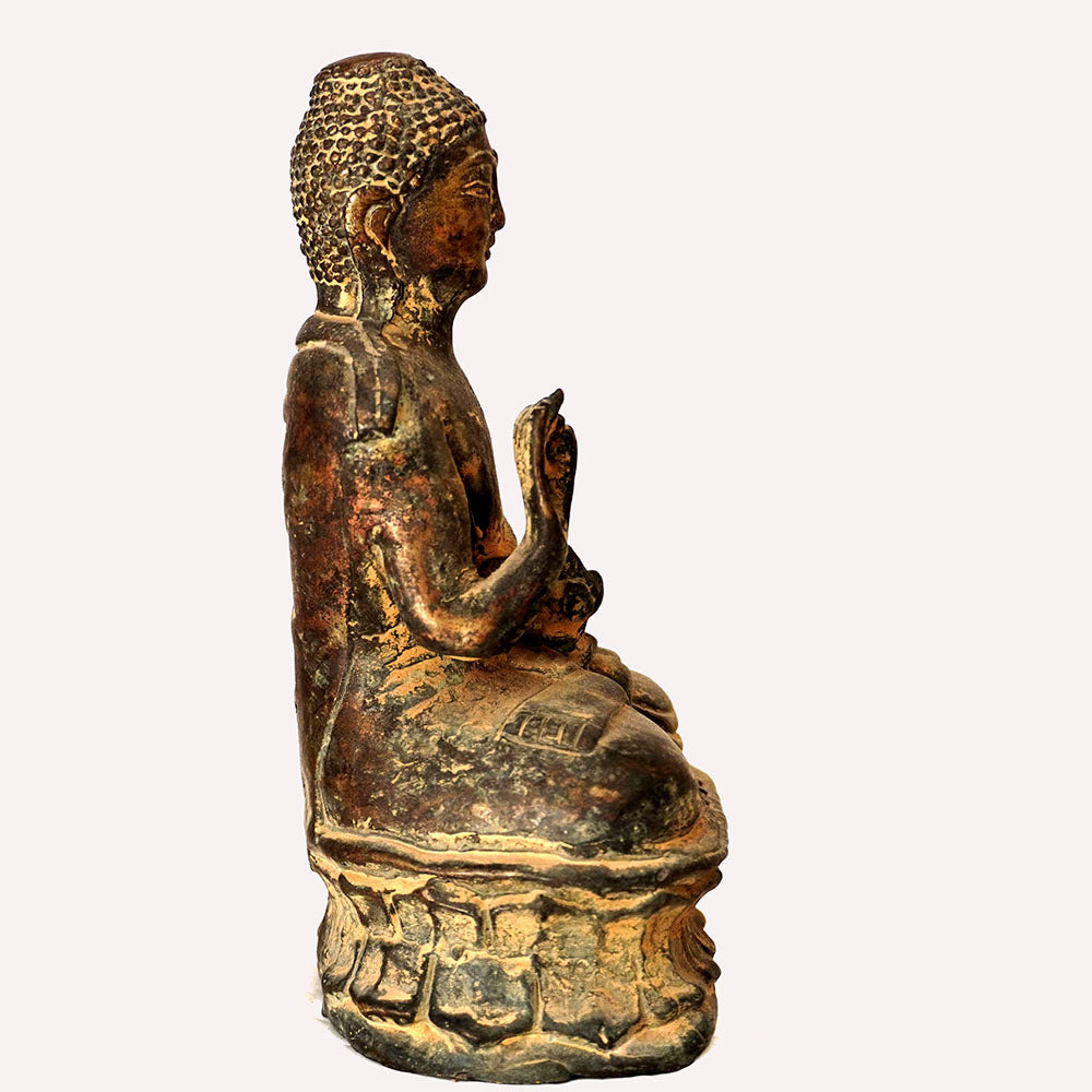 Deko Buddha Figur Shakyamuni aus Bronze