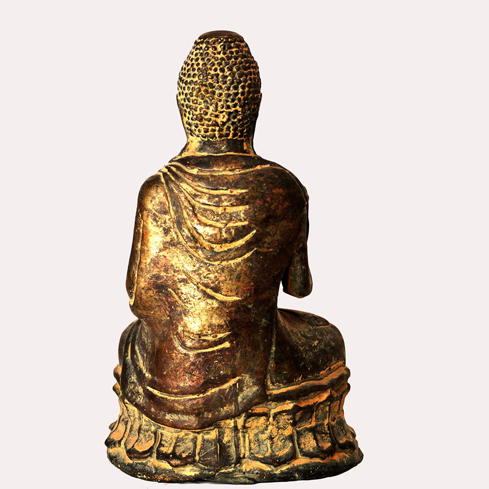 Deko Buddha Figur Shakyamuni aus Bronze