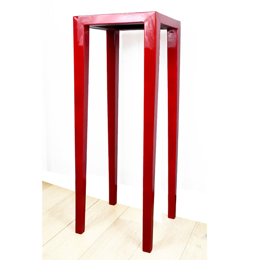 Beistell Tisch massiv Holz chinesisch rot 90cm hoch für Blumen Figur