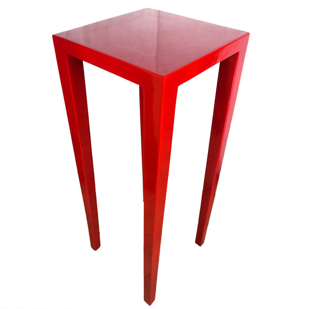Beistell Tisch massiv Holz chinesisch rot 90cm hoch für Blumen Figur