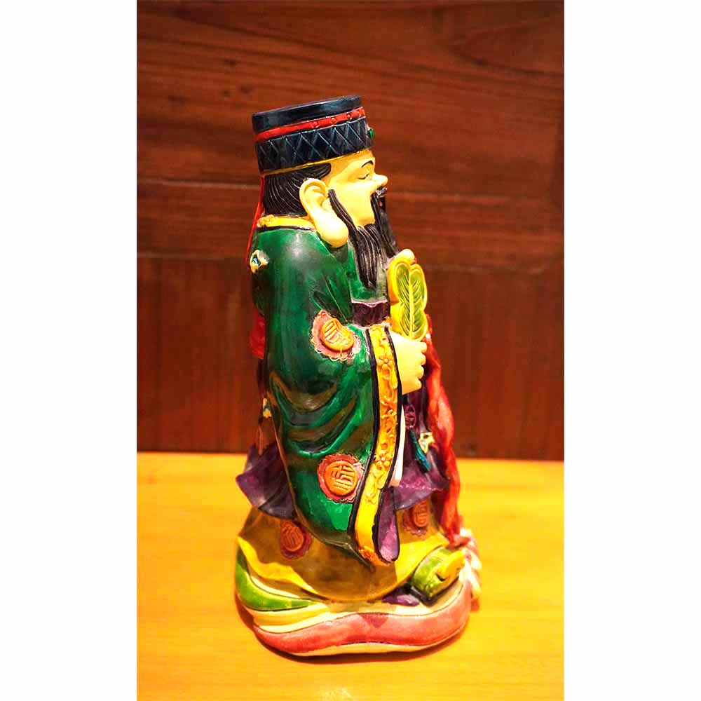 chinesisch traditionell Deko Figur Gluecksbringer Feng Shui Gottheit Statue bunt