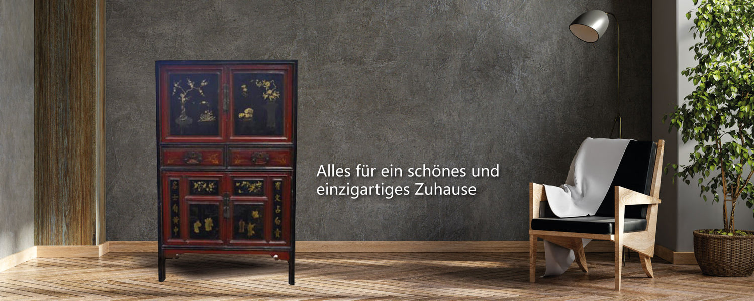 chinesische Möbel Schrank Hochzeitsschrank massiv Holz antik