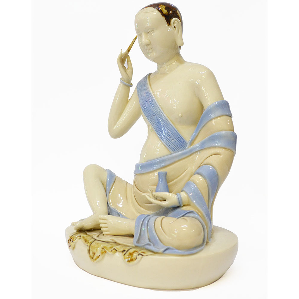 tibetischer Musik Buddha Figur Porzellan Meditation Dichter