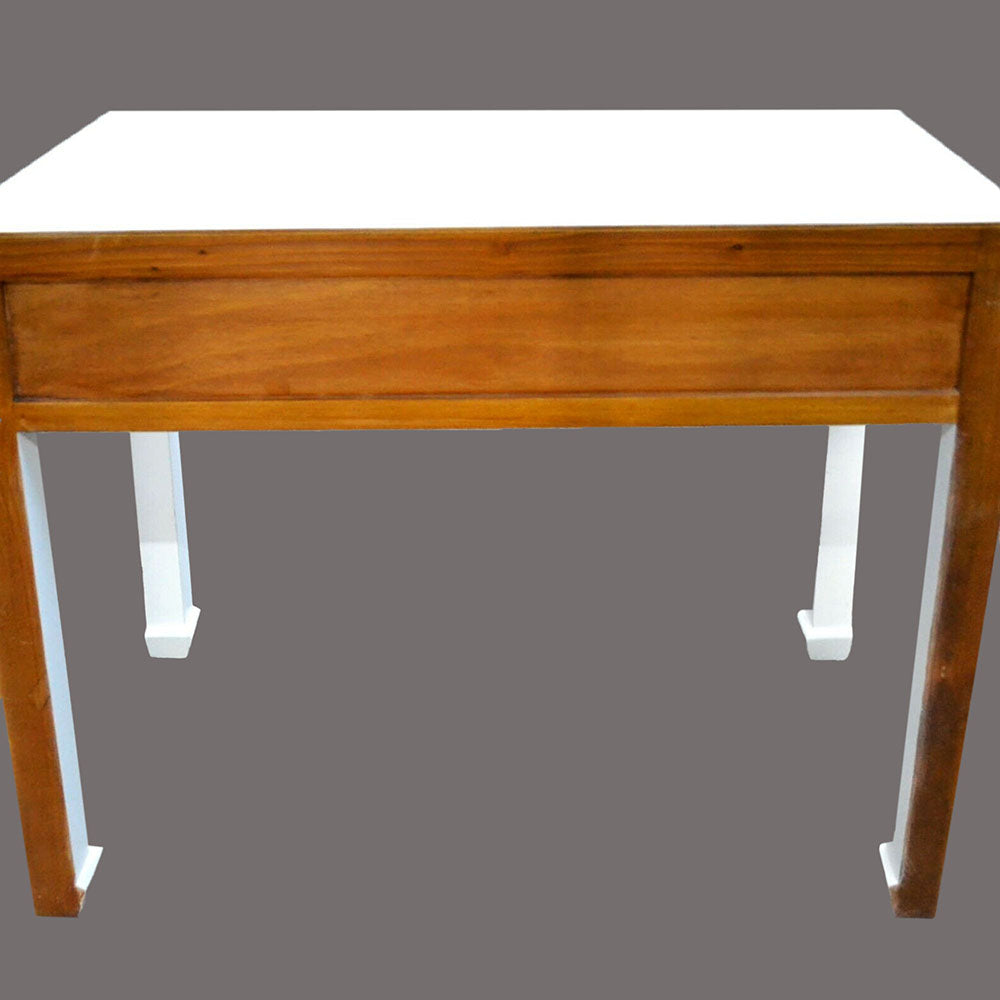 Schreibtisch weiss mit Schubladen chinesisch aus Holz