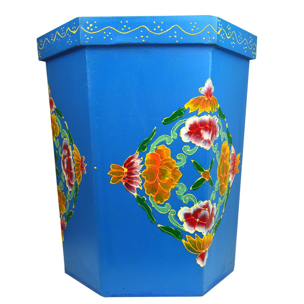 eimer aufbewahrung Holz Eimer Aufbewahrung chinesisch Box Kübel blau – Tone of China