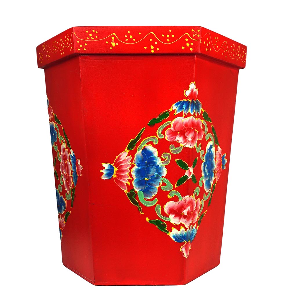 aufbewahrung eimer chinesisch Papierkorb Holz Box Aufbewahrung Eimer rot – Tone of China