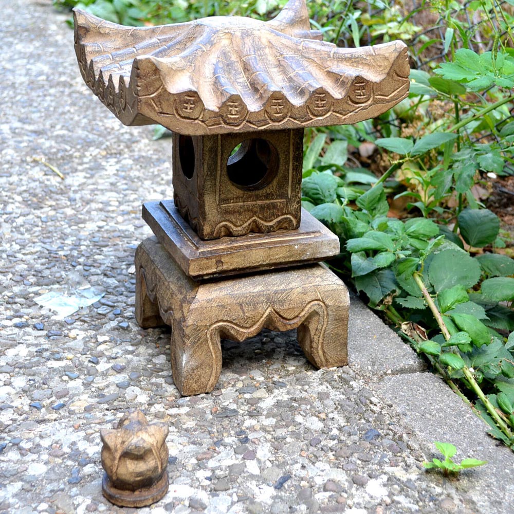 Japanische Garten Deko Pagode aus Stein