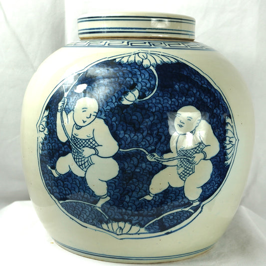 chineisisch Porzellan Deckel Vase traditionell Ingwer Vase