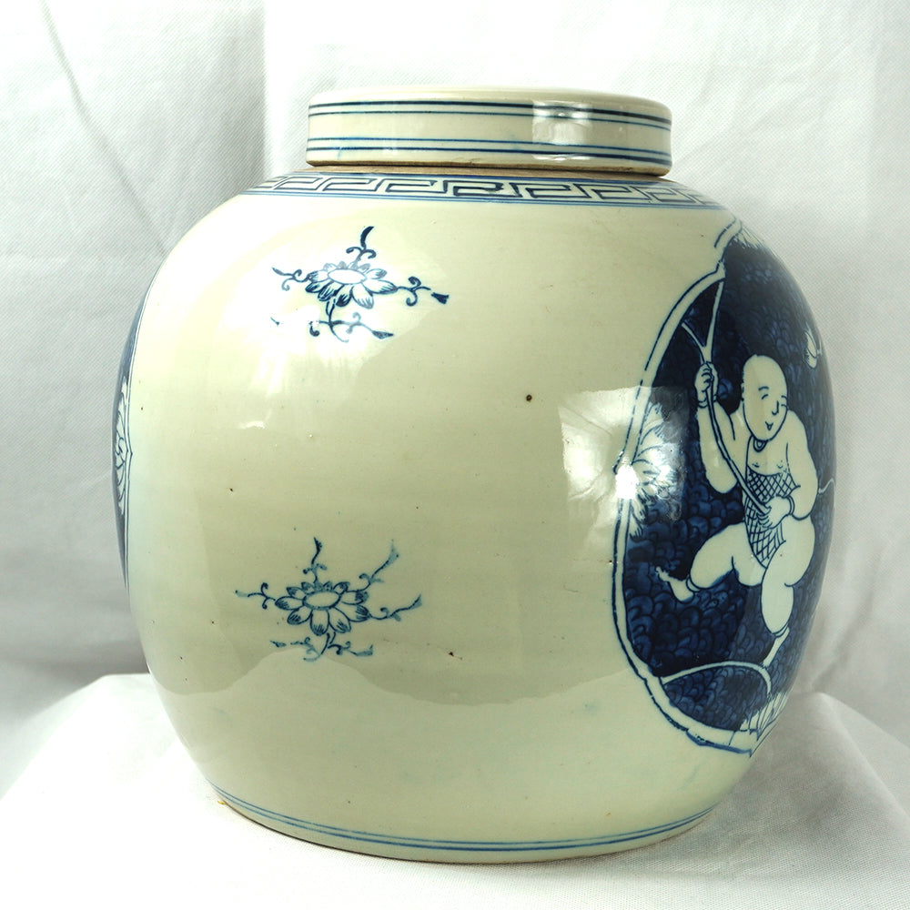 chineisisch Porzellan Deckel Vase traditionell Ingwer Vase