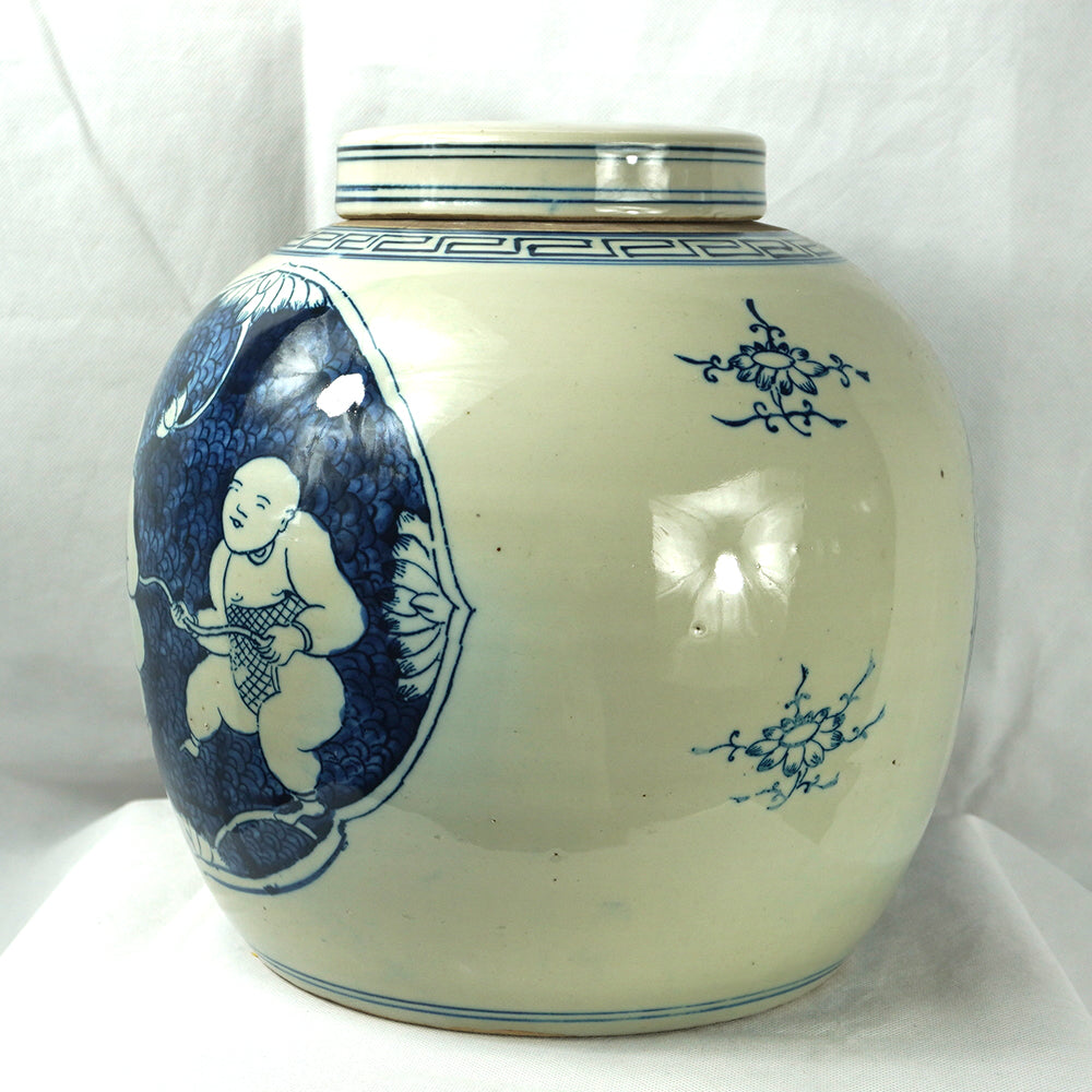 chineisisch Porzellan Deckel Vase traditionell Ingwer Vase