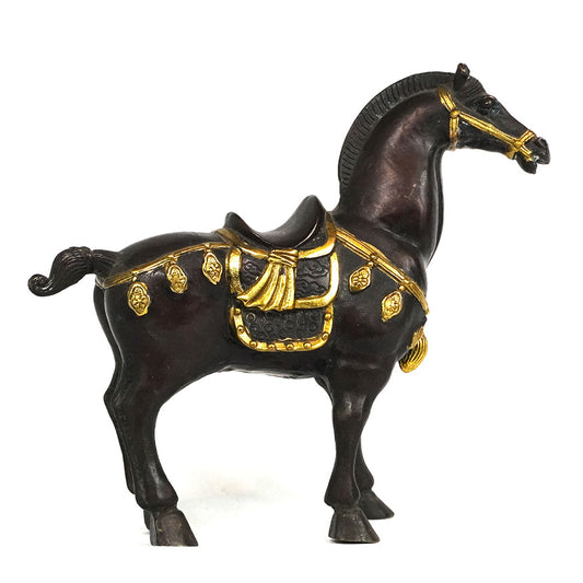 Pferd Statue Figur Skulpturen messing