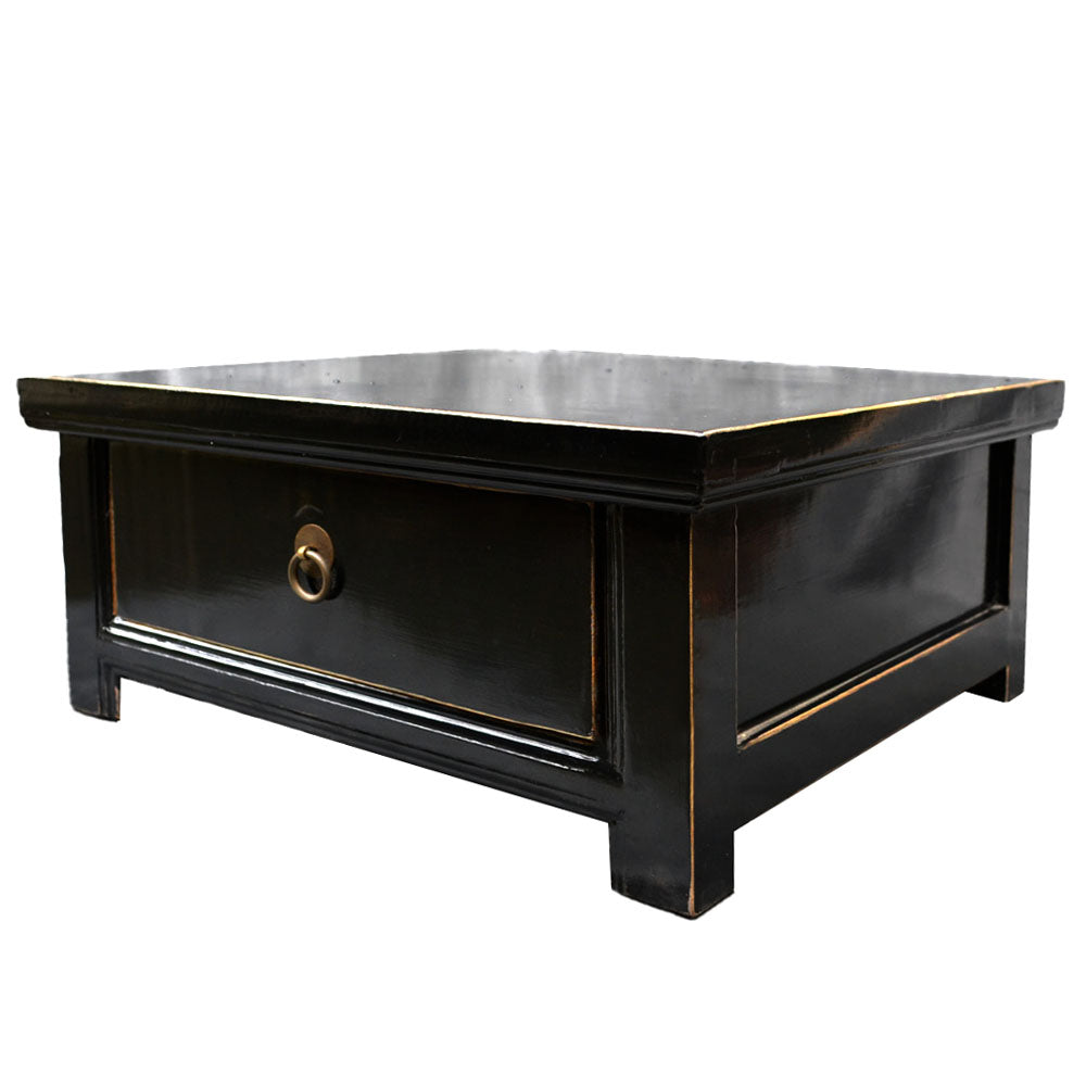 klein Tisch Beistelltisch Bett Tisch Tee schwarz Holz Schubladen