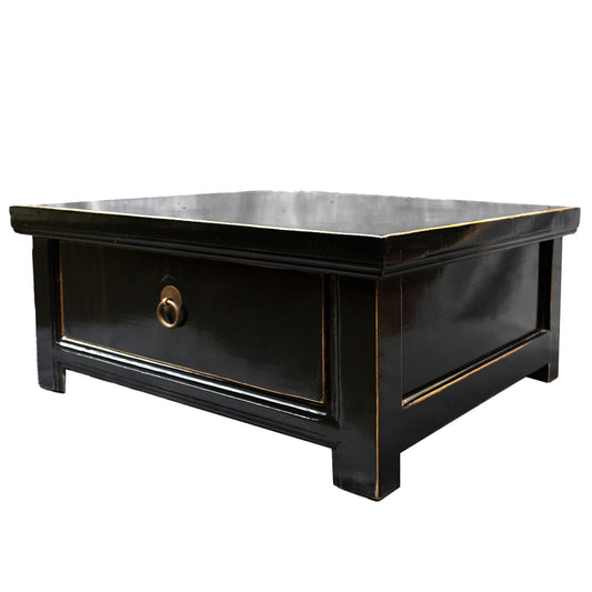 klein Tisch Beistelltisch Bett Tisch Tee schwarz Holz Schubladen