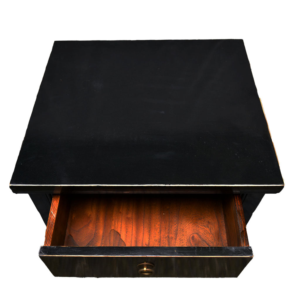 klein Tisch Beistelltisch Bett Tisch Tee schwarz Holz Schubladen