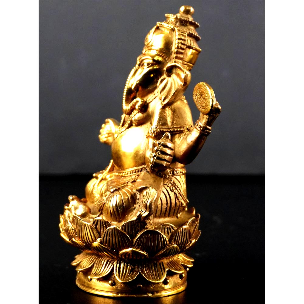indisch Buddha Figur Ganesha Statue aus Messing